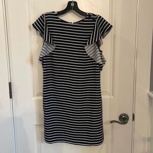 Banana Republic Navy Blue Striped Shift Dress
